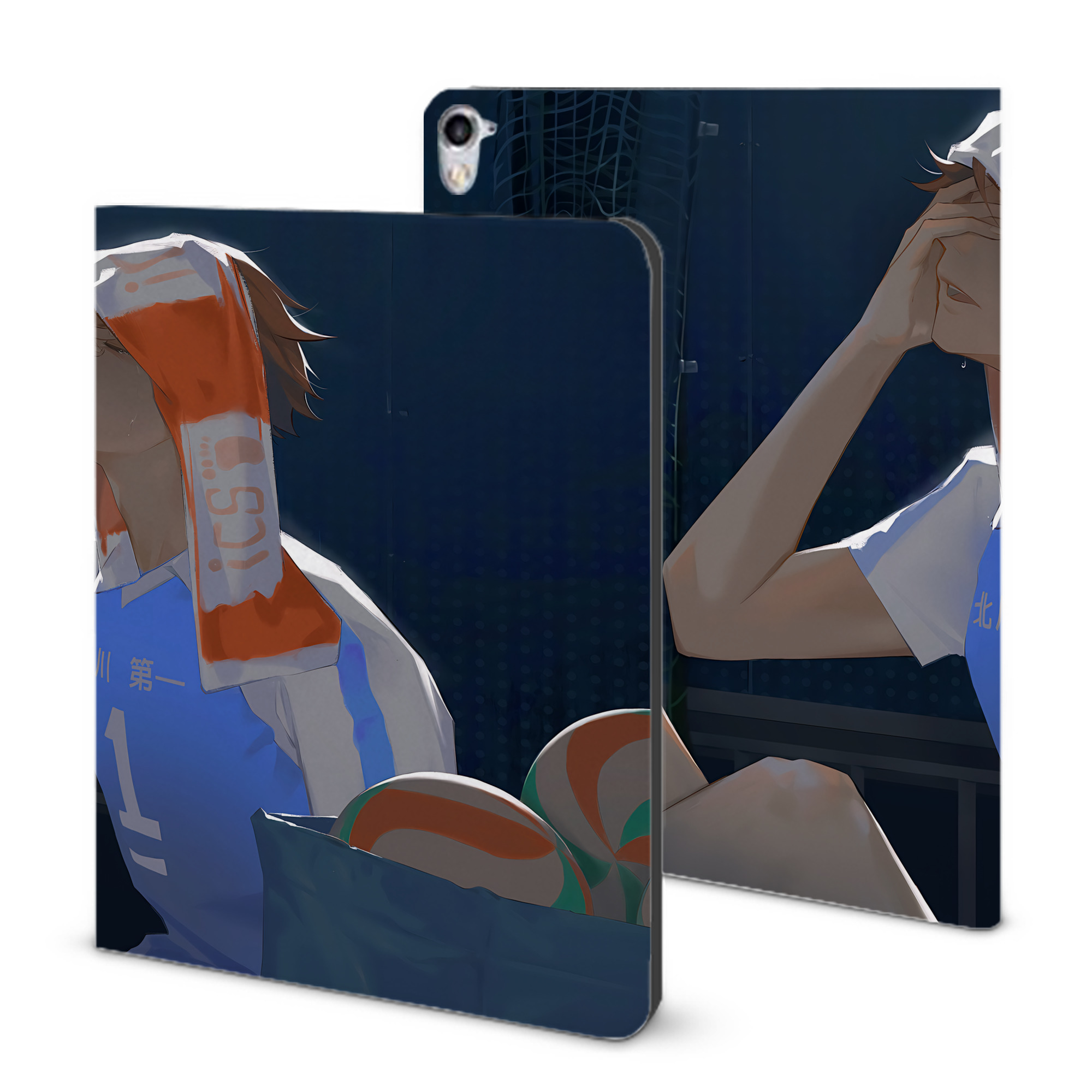 （画像用） ハイキュー!! Haikyu!! IPad ケース ブック型 PUレザー TPU 耐衝撃 軽量 薄型 ペン収納なし 全面保護 IPad 各モデル対応